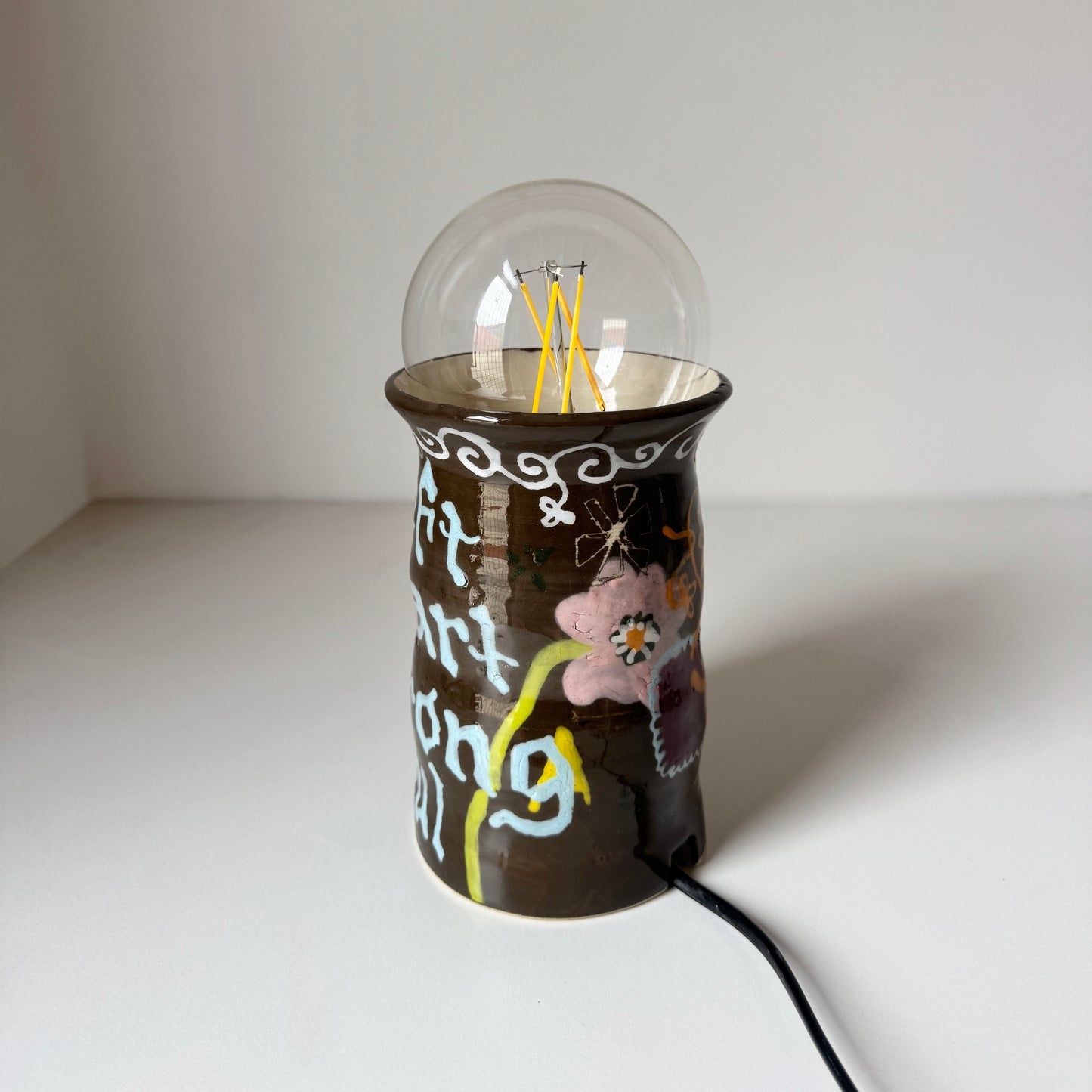 Soft heart strong soul lamp